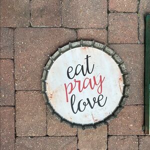Rustic 'Eat Pray Love' Wall Decor